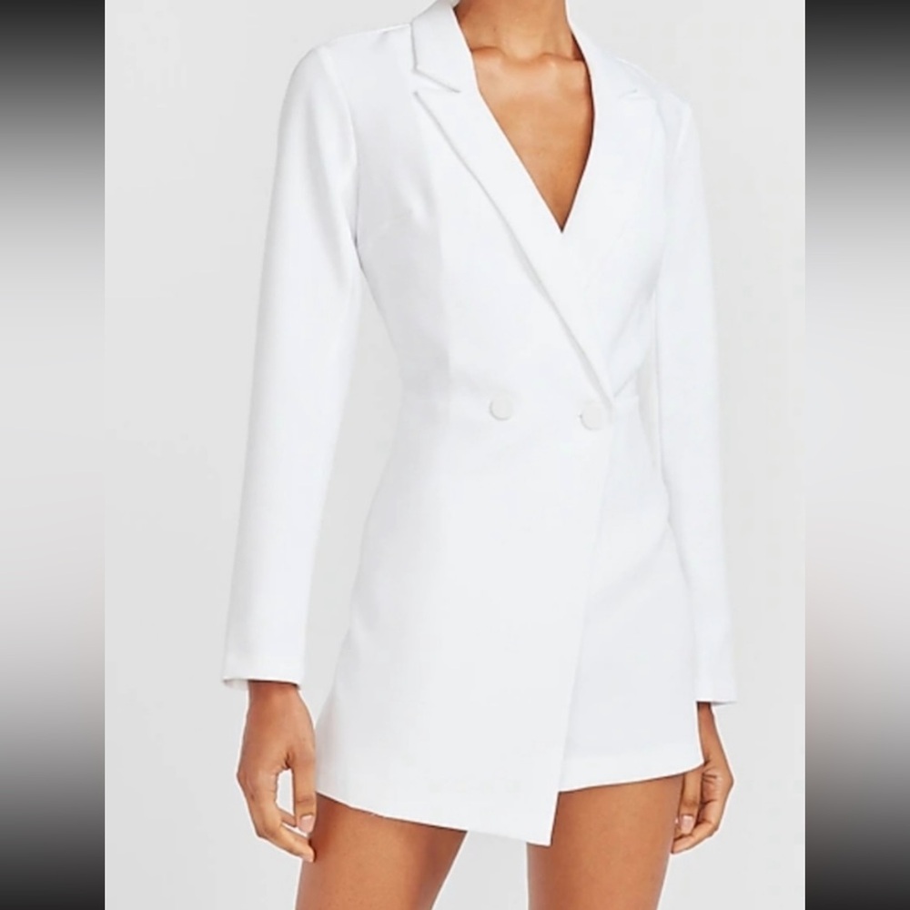 Express White Blazer Dress